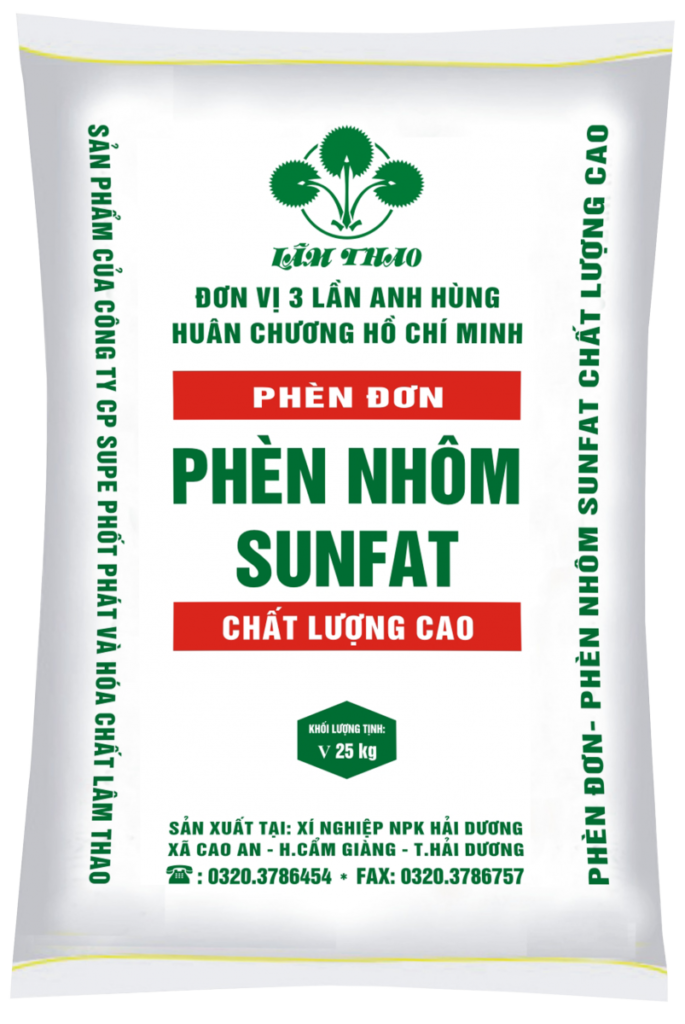Phèn nhôm Al203 ≥ 14,5% - Công ty Cổ phần Môi trường Mê Kông Xanh